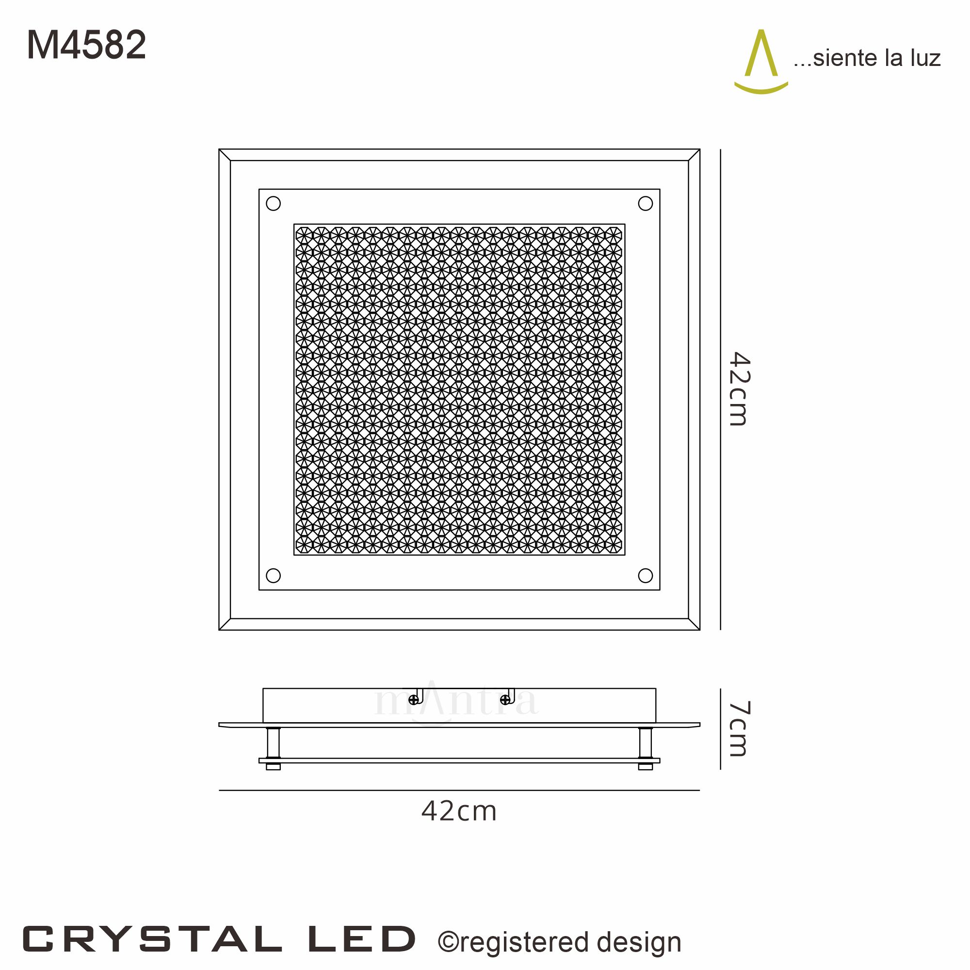 M4582  Crystal Flush Light 21W LED